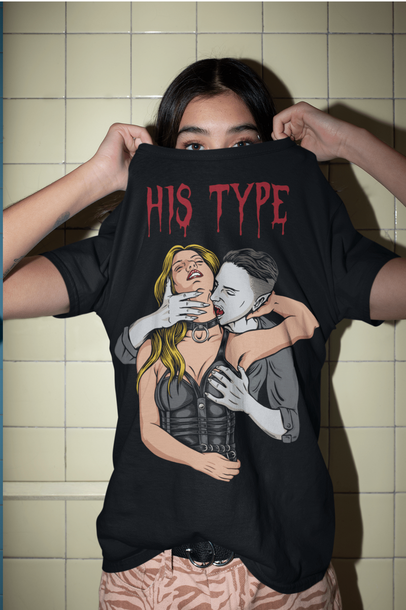 "His Type" Vampire Couple's Shirt